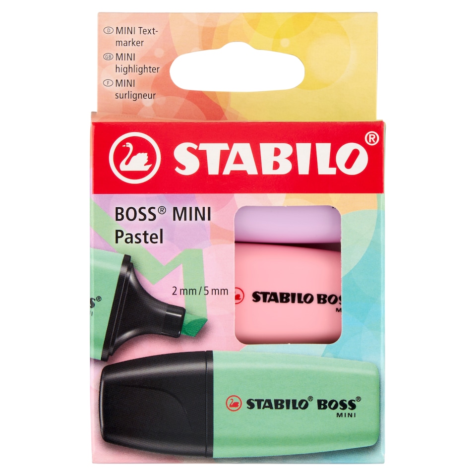 Stabilo Boss Mini Pastel Highlighter 3 pcs