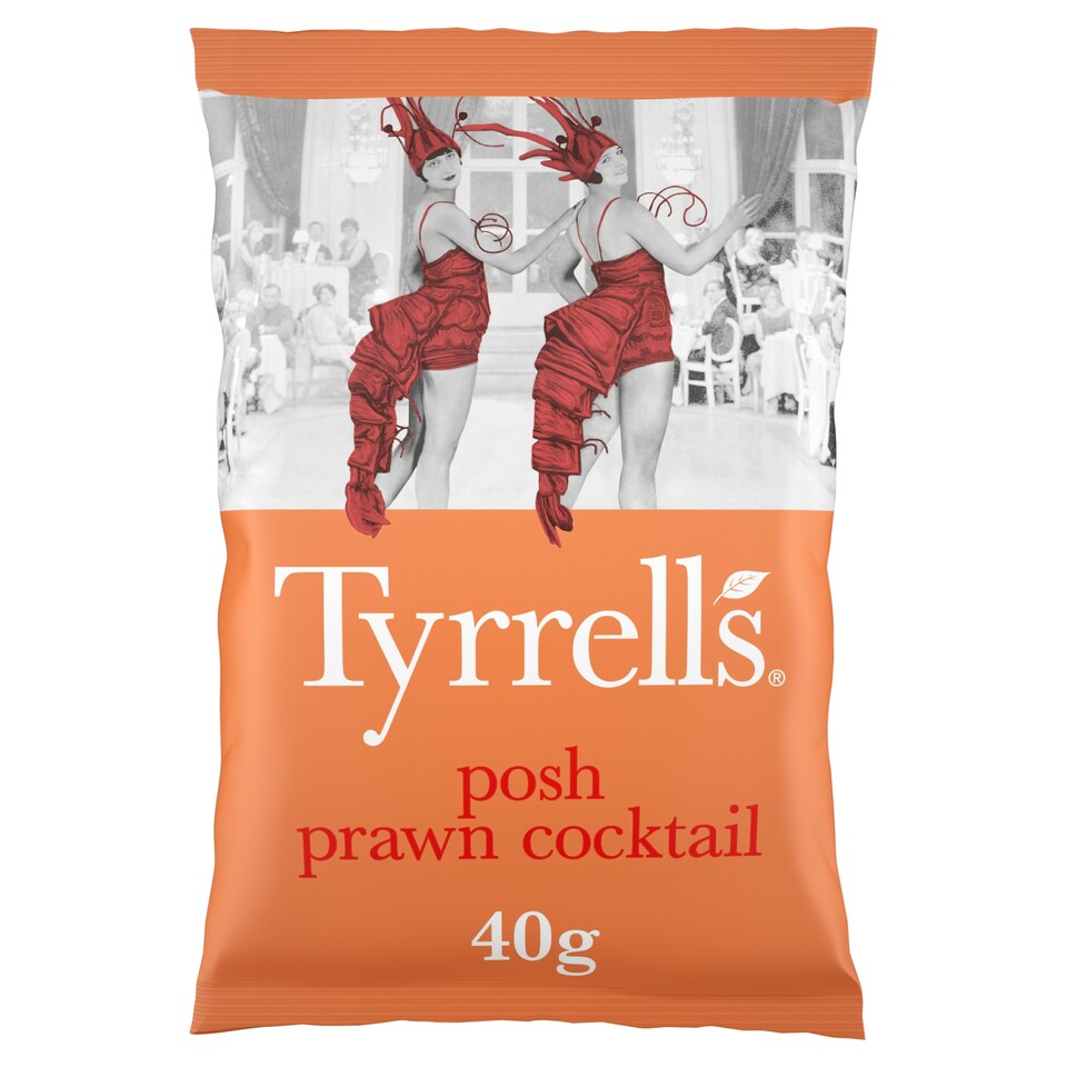 image 1 of Tyrrells Posh Prawn Cocktail Crisps 40G