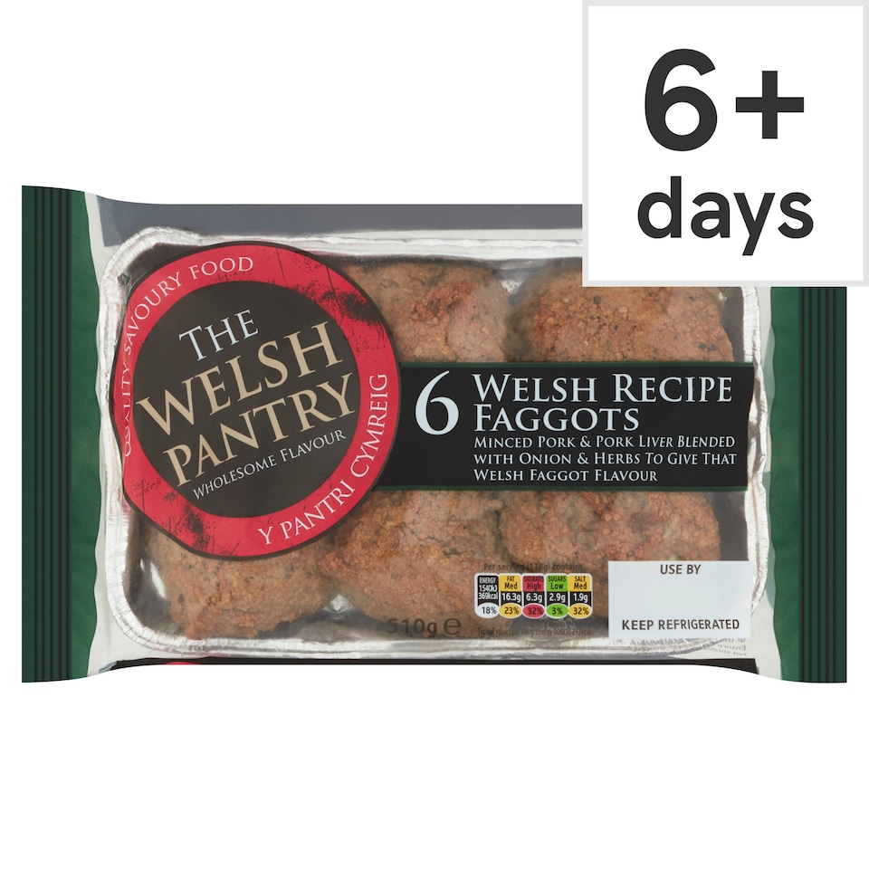 Welsh Pantry 6 Pack Cooked Faggots (L)