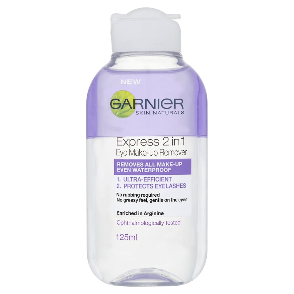 image 1 of Garnier Skin Active Express 2-in-1 Eye Make Up Remover 125ml