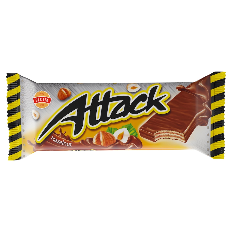 Sedita Attack Wafers with Hazelnut Cream Filling in Milk-Cocoa Glaze 30g
