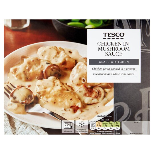 Tesco Chicken In Mushroom Sauce 400G Tesco Groceries