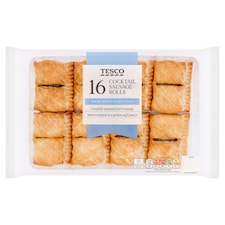 Tesco 16 Cocktail Sausages Rolls 288G