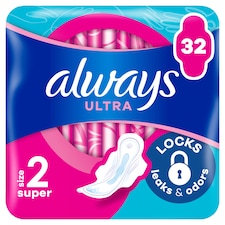 Always Ultra Den Hygienické Vložky Long (Velikost 2) Křidélka 32 ks