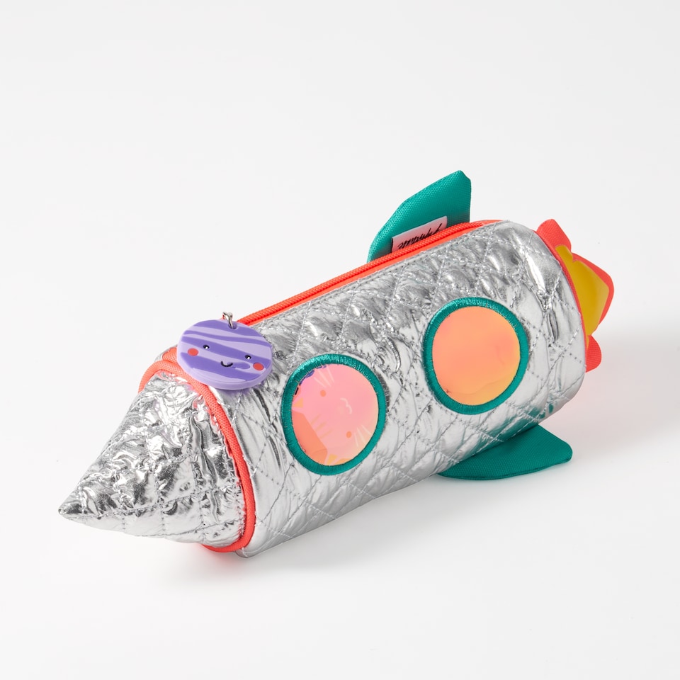 image 1 of Paperchase Happy Space Rocket Pencil Case