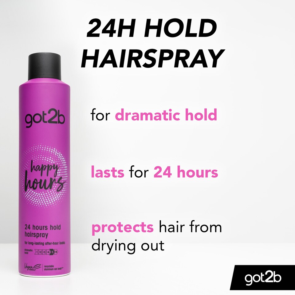 image 1 of S/Kopf Got2b Happy Hour 24 Hour Hair Spray 300Ml