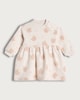 image 1 of F&F Baby Cotton Rich Teddy Bear Print Sweater Dress in Pink