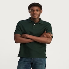 F&F Cotton Rich Short Sleeved Polo Shirt in Green