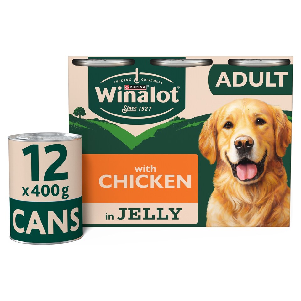 image 1 of Winalot Adult Dog Food with Chicken in Jelly 12 x 400g