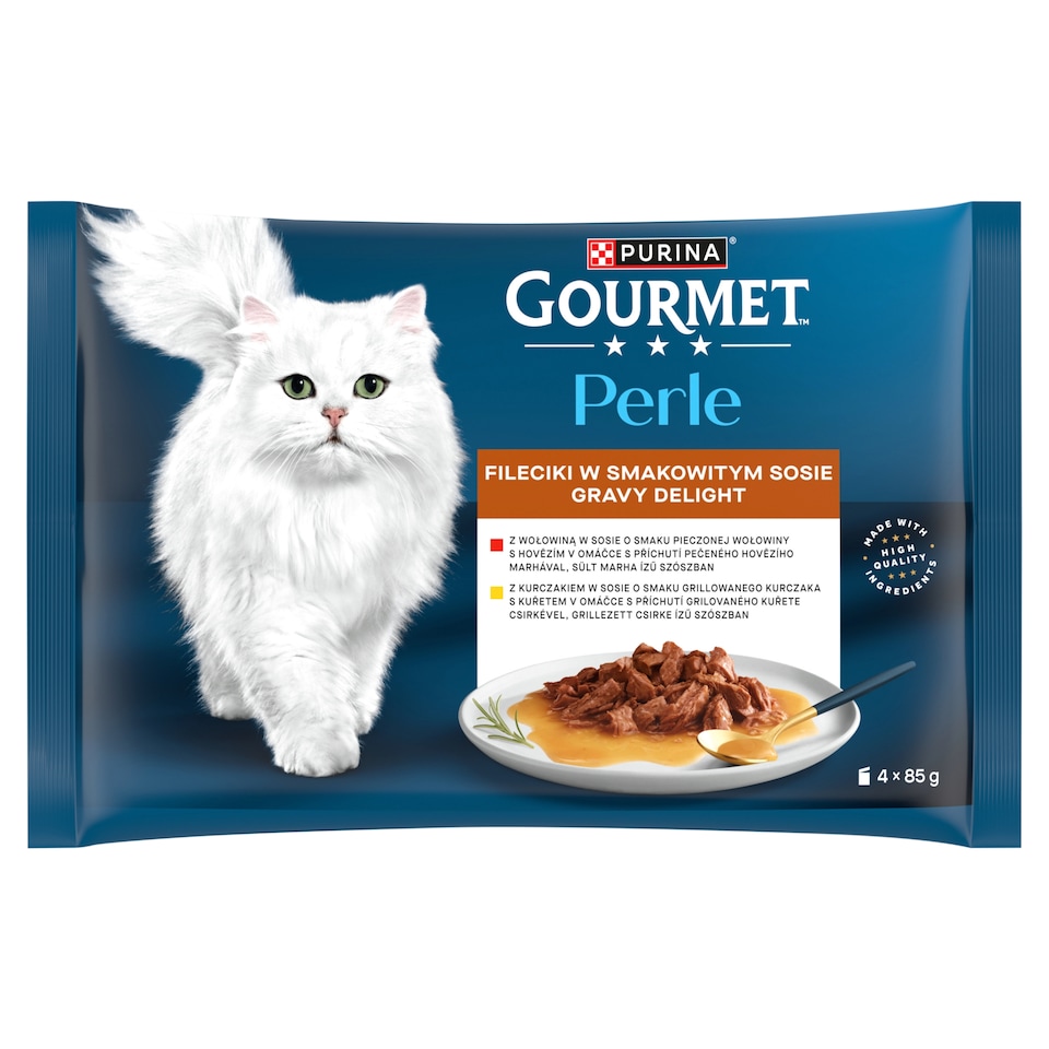 obrázok 1 z Gourmet Perle Gravy Delight kapsičky pre mačky kura, hovädzie v omáčke 4 x 85 g