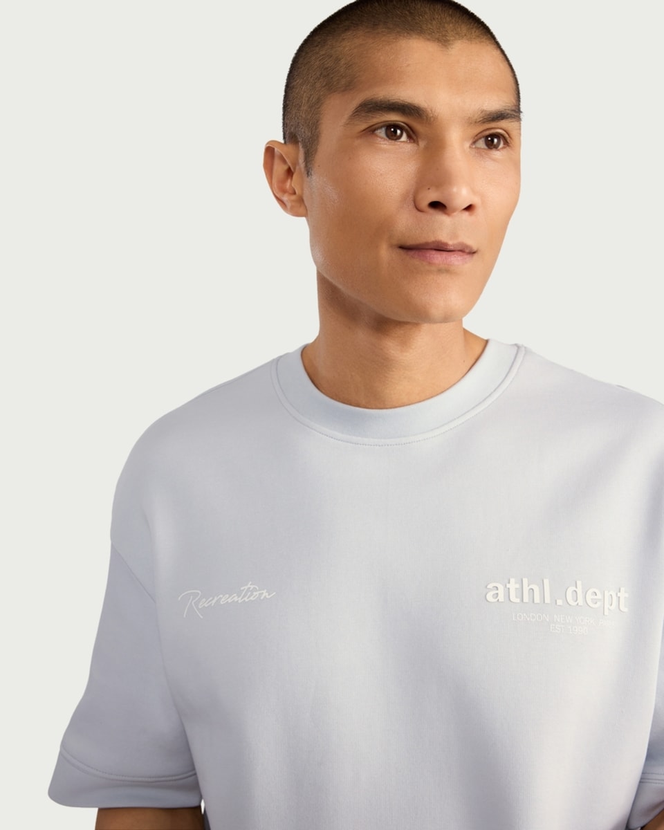 image 1 of F&F Active EVERYHOUR Cotton Rich Oversized Fit T-Shirt in Blue