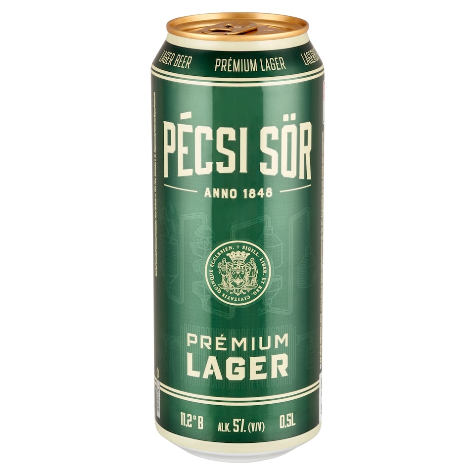 Pécsi Sör Prémium Lager Organic Quality Lager Beer 5% 0,5 l