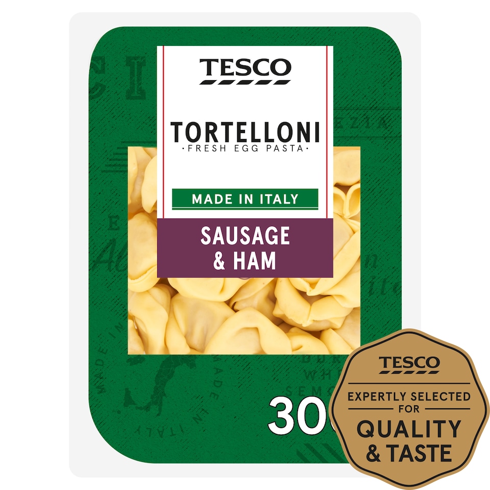 Tesco Sausage & Ham Fresh Tortelloni 300g
