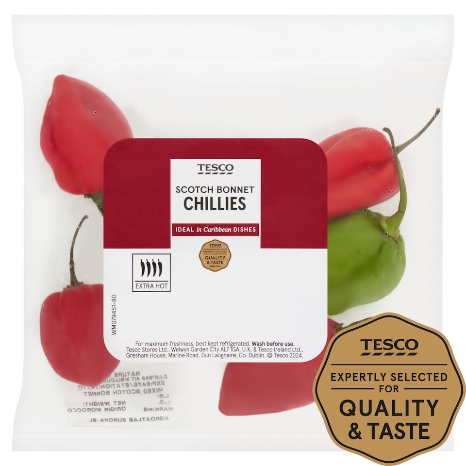 image 1 of Tesco Scotch Bonnet Chillies 50G