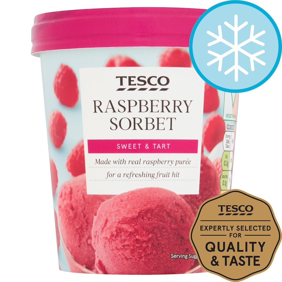 Tesco Raspberry Sorbet 500Ml
