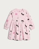 image 4 of F&F Girls Halloween Print Cotton Rich Sweater Dress in Multi