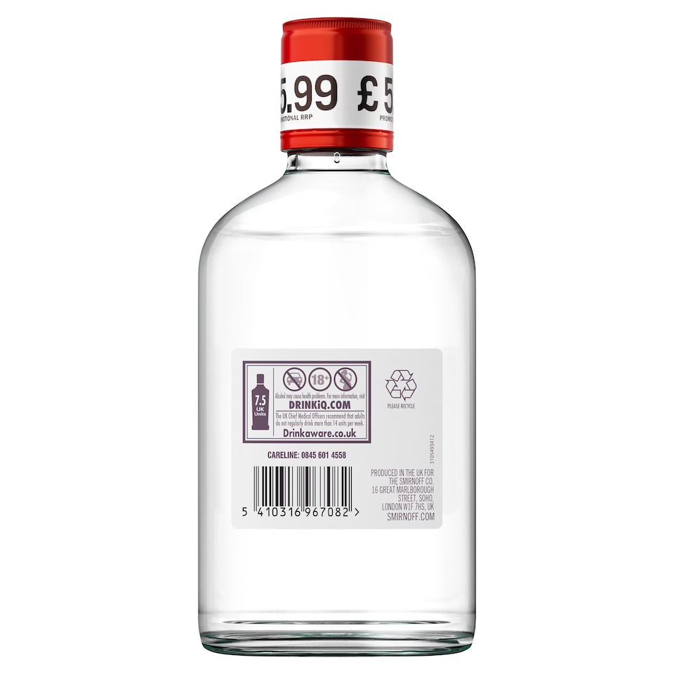 image 1 of Smirnoff Red Label Vodka 20Cl