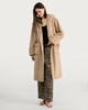 image 2 of F&F Fleece Hooded Dressing Gown in Cream