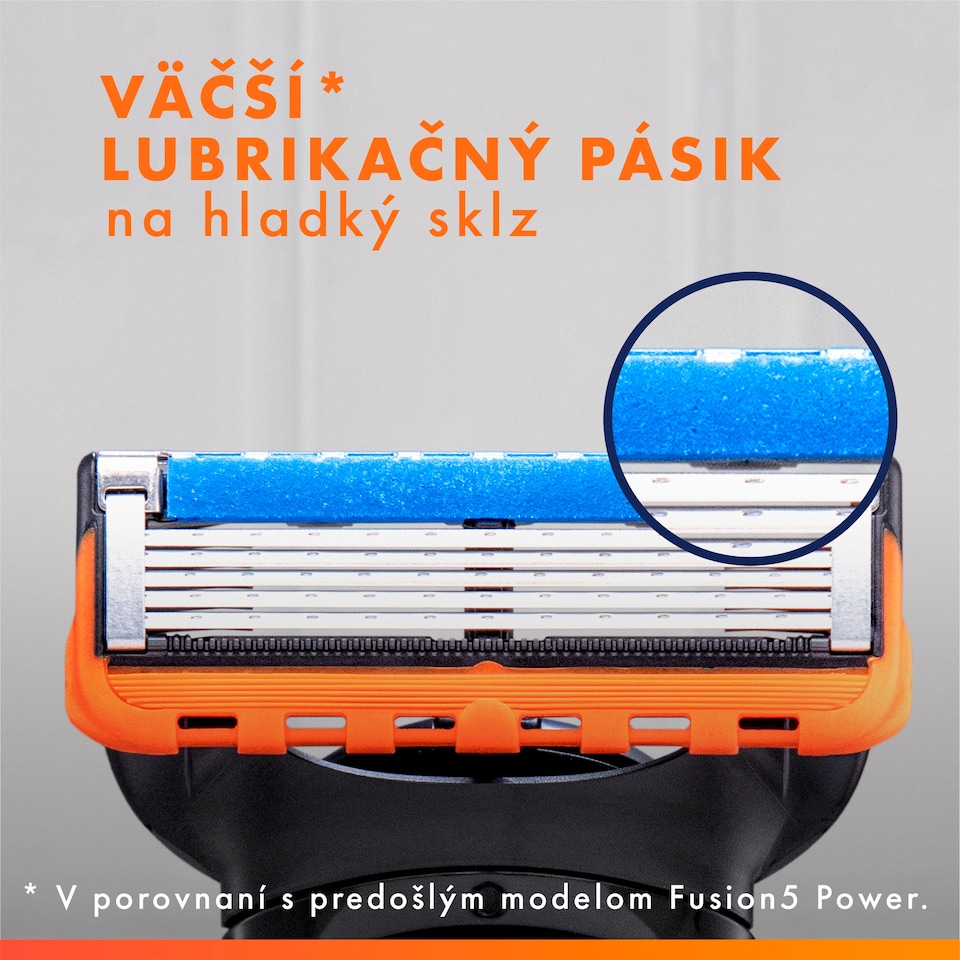 obrázok 1 z Gillette Fusion5 Náhradné Holiace Hlavice pre Batériový Holiaci, Väčší Lubrikačný Pásik