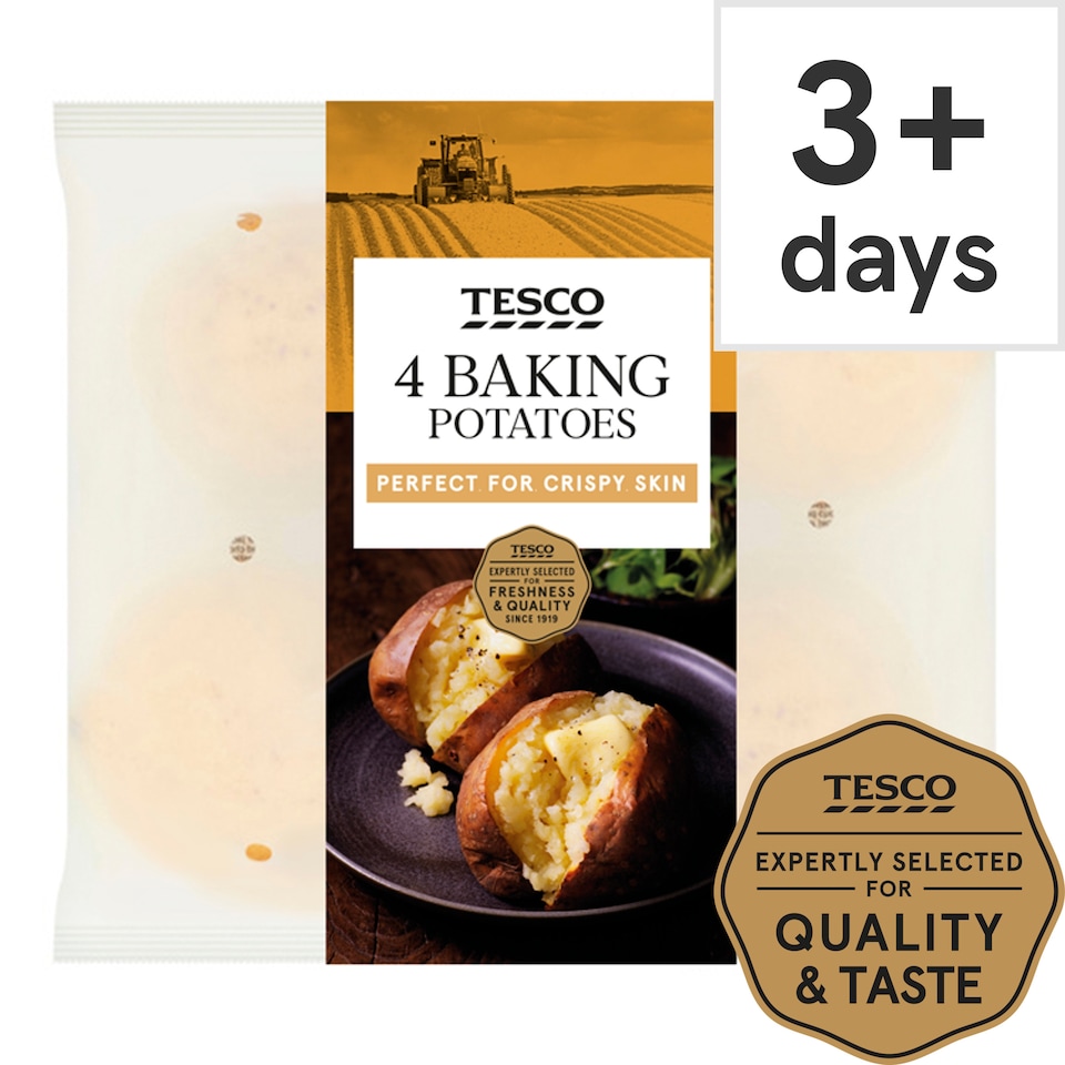 image 1 of Tesco Baking Potatoes 4 Pack