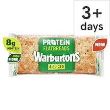 Warburtons Protein Flatbreads 4 Pack Sliced