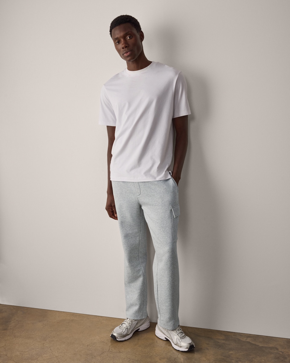 image 1 of F&F Active EVERYHOUR Cotton Rich Cargo Joggers in Grey Marl