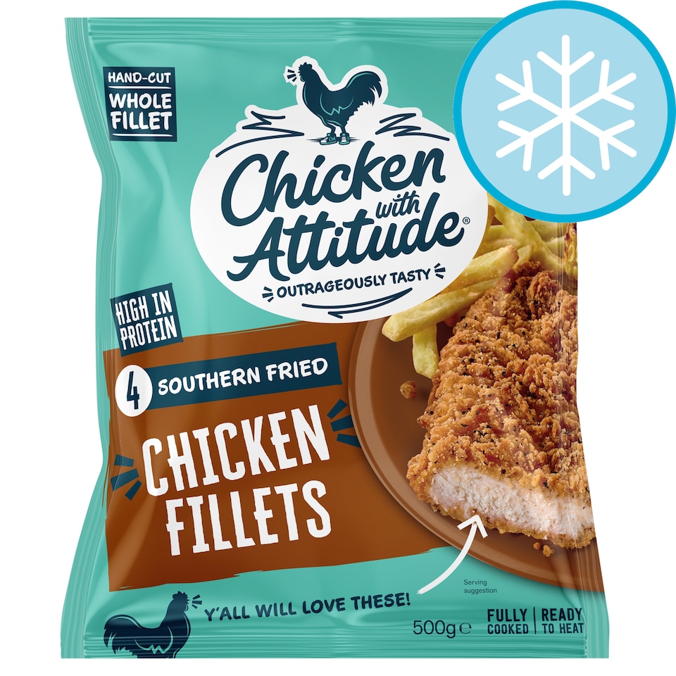 Chicken with Attitude 4 Southern Fried Chicken Fillets 500g