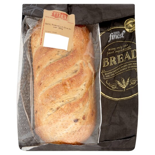 Tesco Finest* Garlic Rsmry &Ext Virginolive Oil Loaf 400G Tesco Groceries
