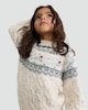 image 1 of F&F Girls Knitted Fair Isle Christmas Jumper in Multi