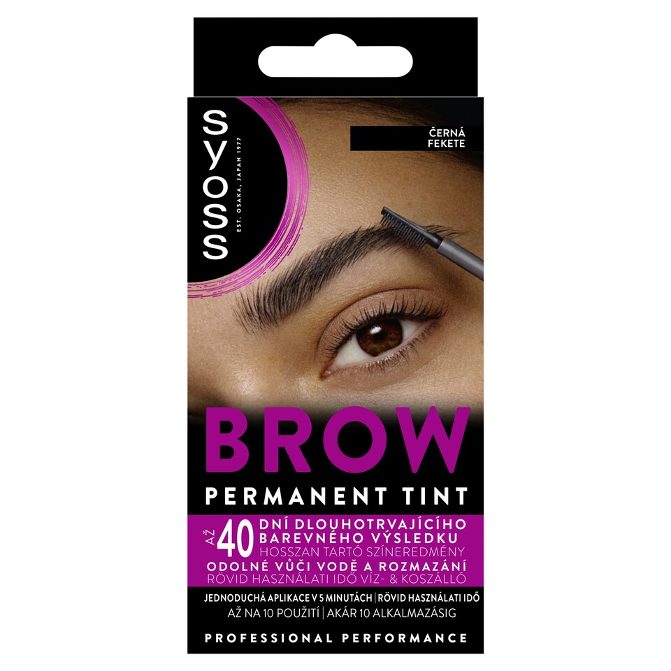Syoss Brow Tint Permanent Eyebrow Dye Black