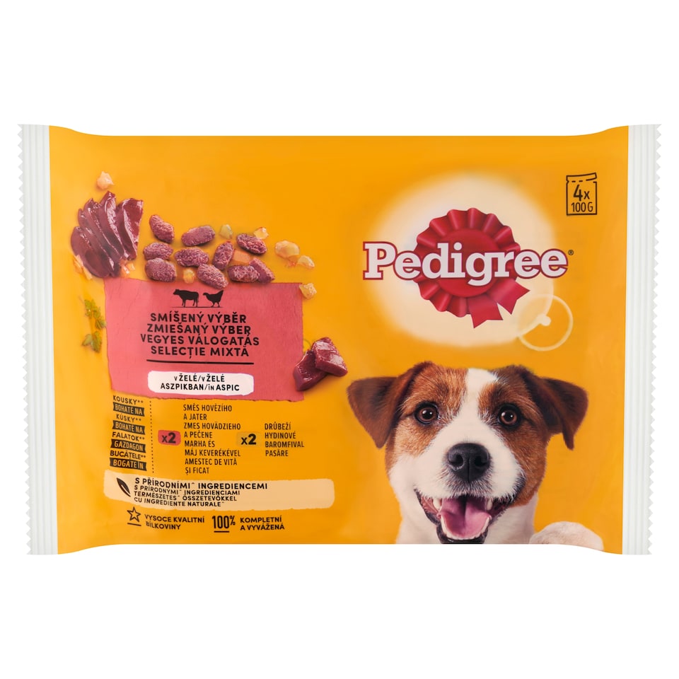 image 1 of Pedigree Mixed Selection Complete Wet Food for Adult Dogs with Mince 4 x 100 g (400 g)