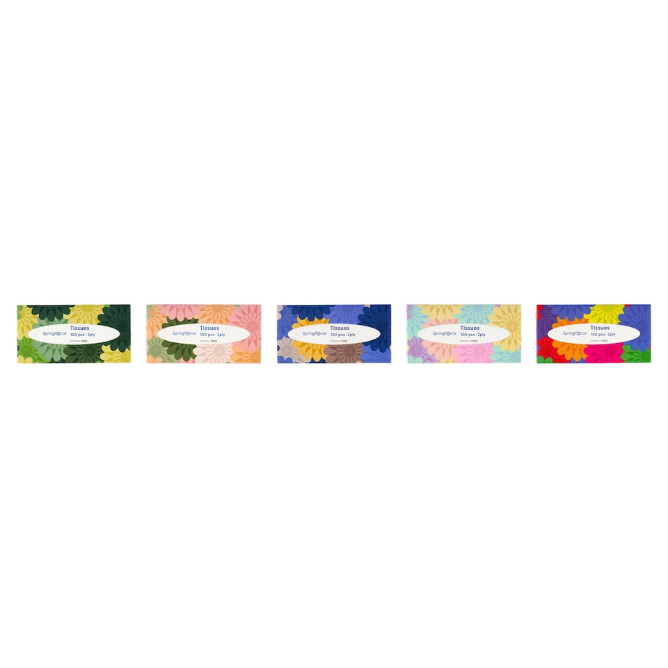 image 1 of Springforce Tissues 2 Ply 100 pcs