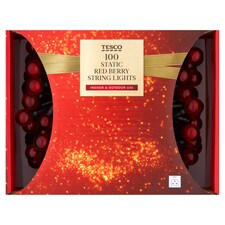 Tesco 100 Red Berry Lights