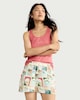 image 1 of F&F Cotton Rich Amalfi Print Short Pyjama Set in Multi Pink
