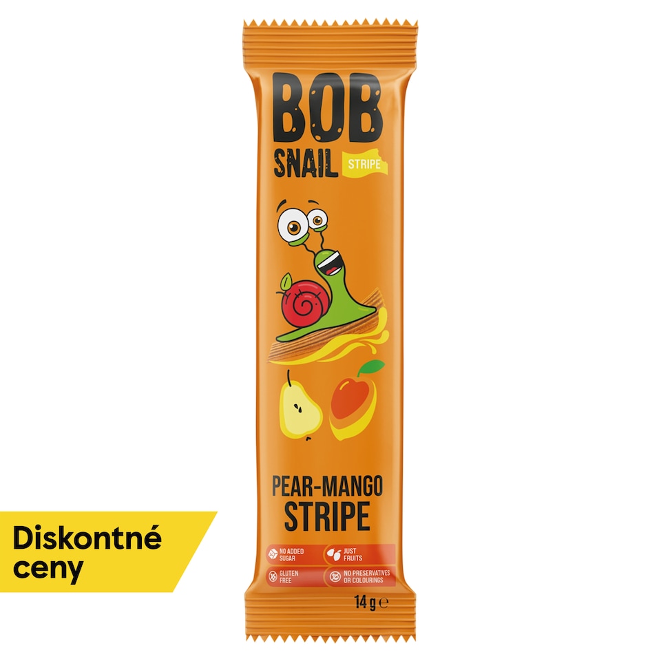 Bob Snail Ovocné pásiky hruškovo - mangové 14 g