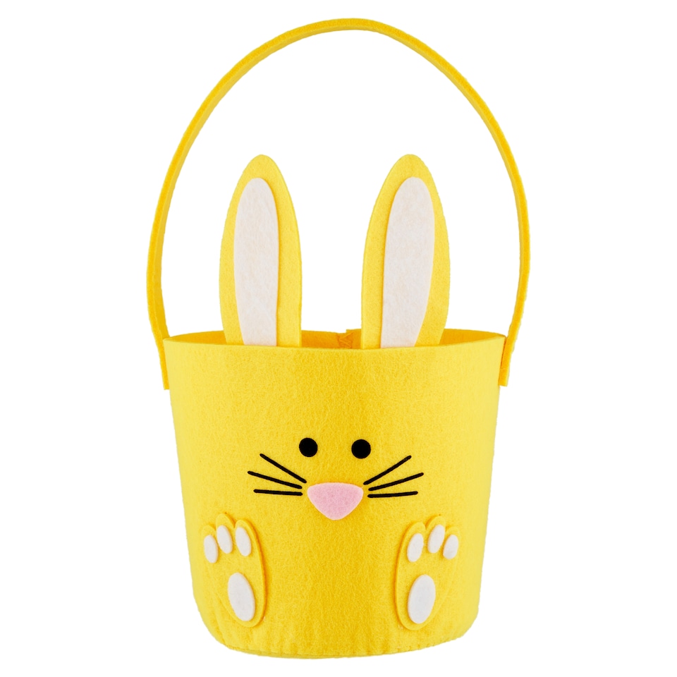Jumi Yellow Bunny Basket Easter Decoration