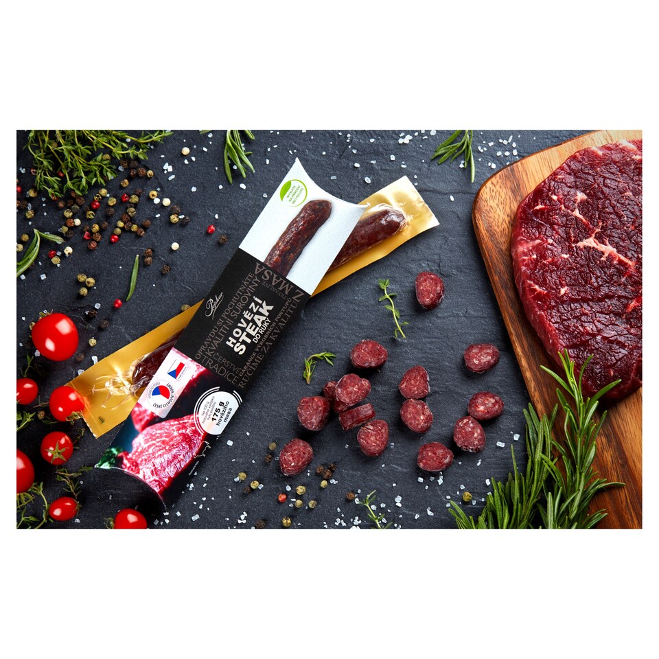 Obrázek 1 pro produkt Pejskar Hovězí steak do ruky minisalámek 45g
