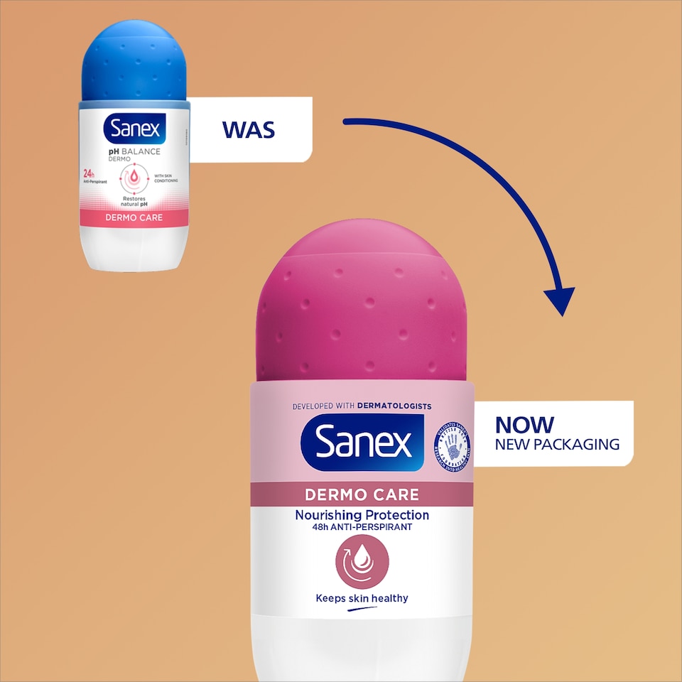 image 1 of Sanex Dermo Care Roll On Deodorant 50Ml