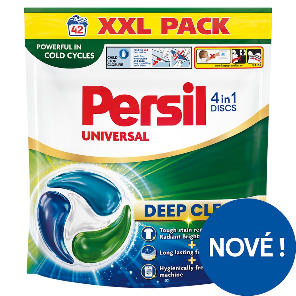 Obrázek 1 pro produkt Persil Discs 4in1 Deep Clean Universal předdávkovaný prací prostředek 42 praní 42 x 16,5g (693g)