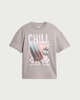 image 4 of F&F Boys Pure Cotton Chill Oversized Fit T-Shirt in Grey