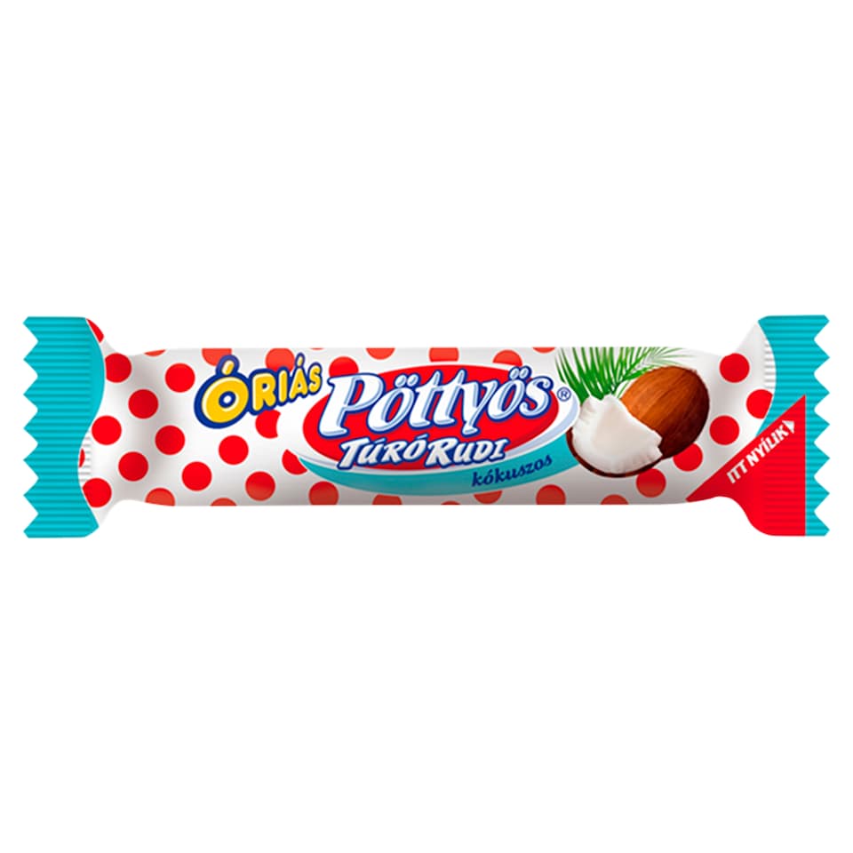 Pöttyös Óriás Túró Rudi Milk Chocolate Coated Dessert with Coconut 51 g