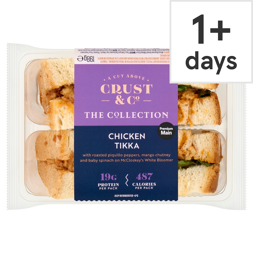 Crust & Co Chicken Tikka Oatmeal Loaf Sandwich 198g