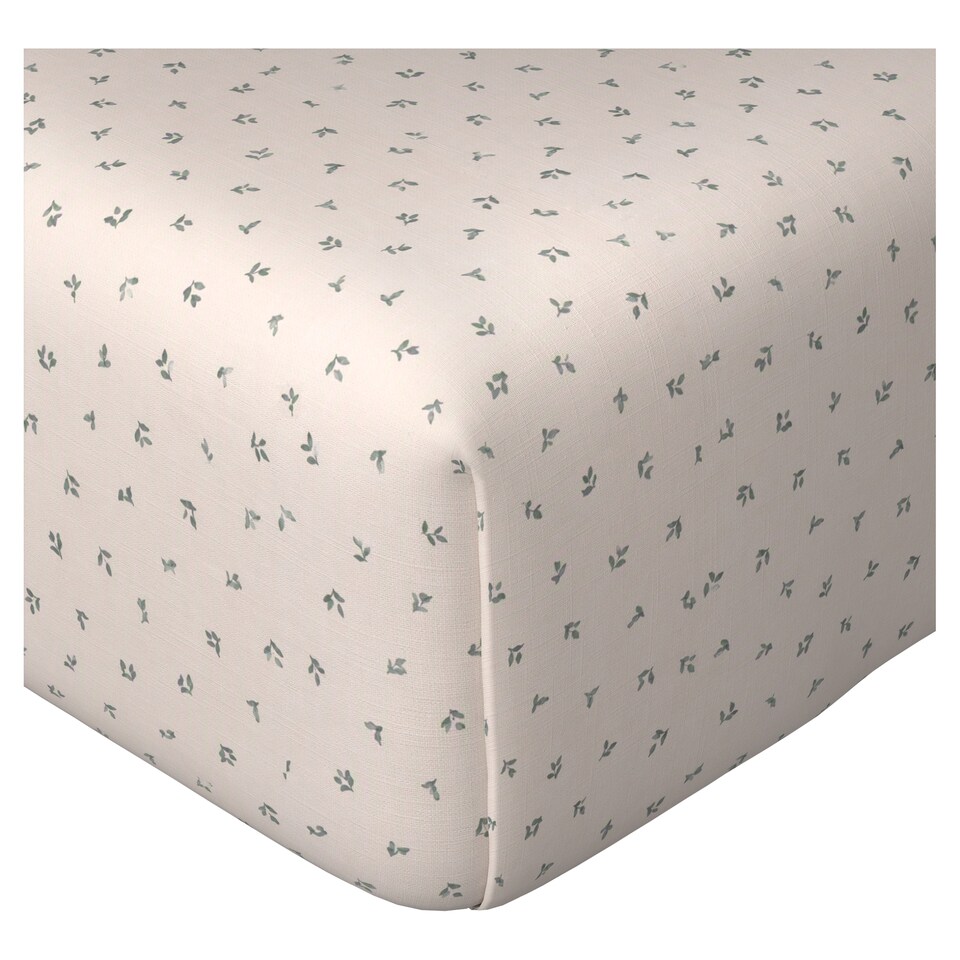 F&F Home Cotton Rich Fitted Sheet Leaf Double