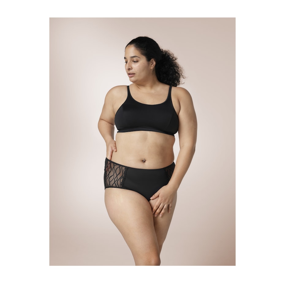 image 1 of TENA Silhouette Washable Incontinence Underwear Black Size M