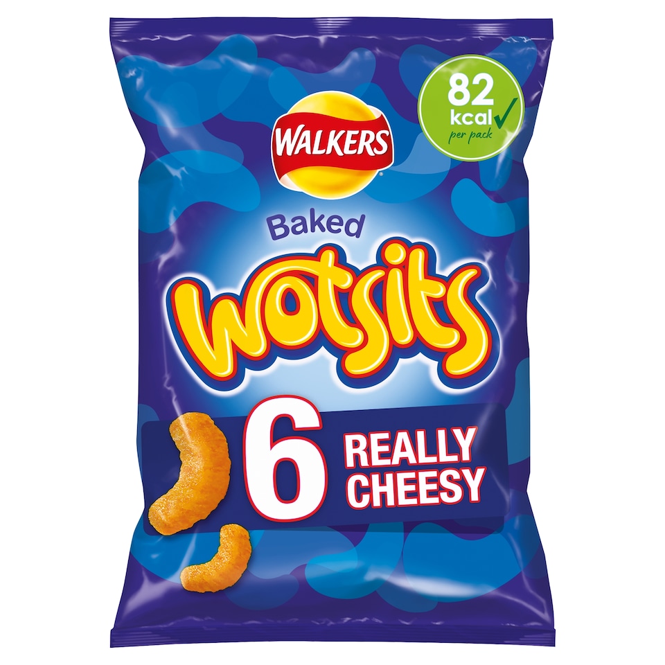 image 1 of Walkers Wotsits Cheese Multipack Crisps 6x16.5g