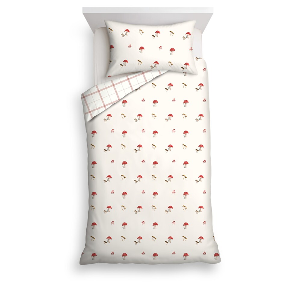 Tesco Mushroom Brushed Duvet Set Single