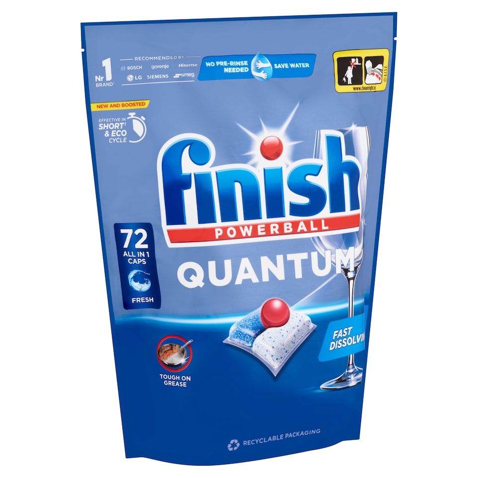 Finish Powerball Quantum Fresh mosogatógép kapszula 72 db 748,8 g