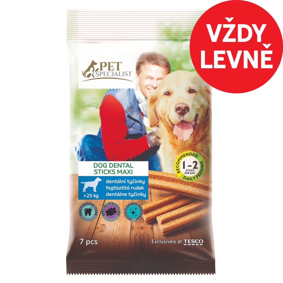 Tesco Pet Specialist Dental Sticks Maxi 7 pcs 270g