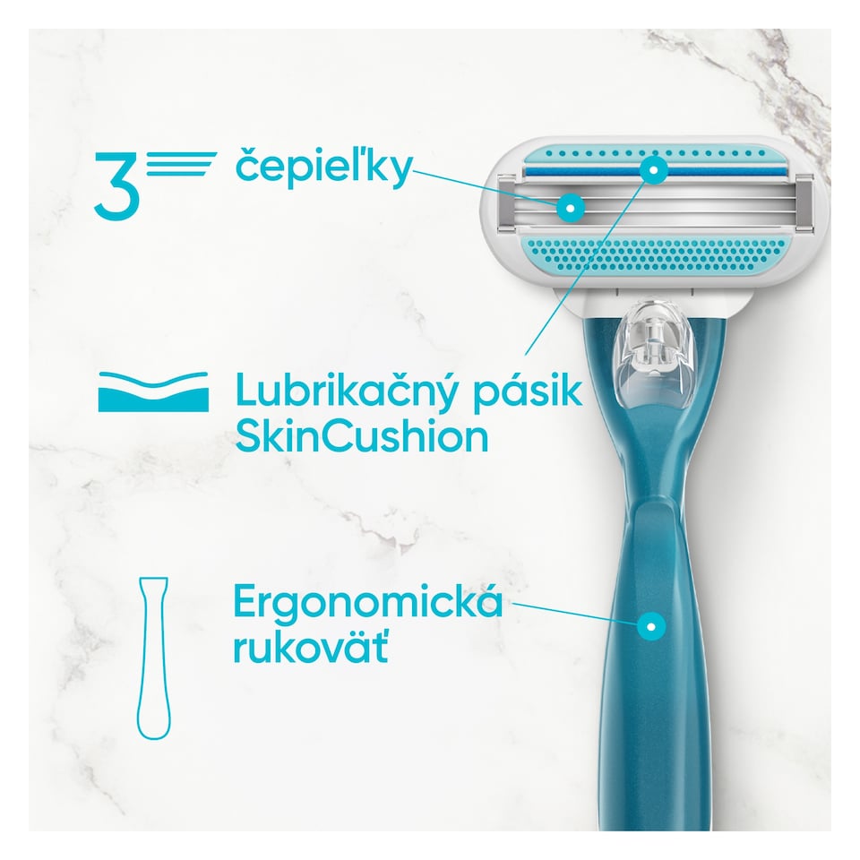 image 1 of Gillette Venus Smooth Women’s Razor with 2 Refill Razor Cartridges