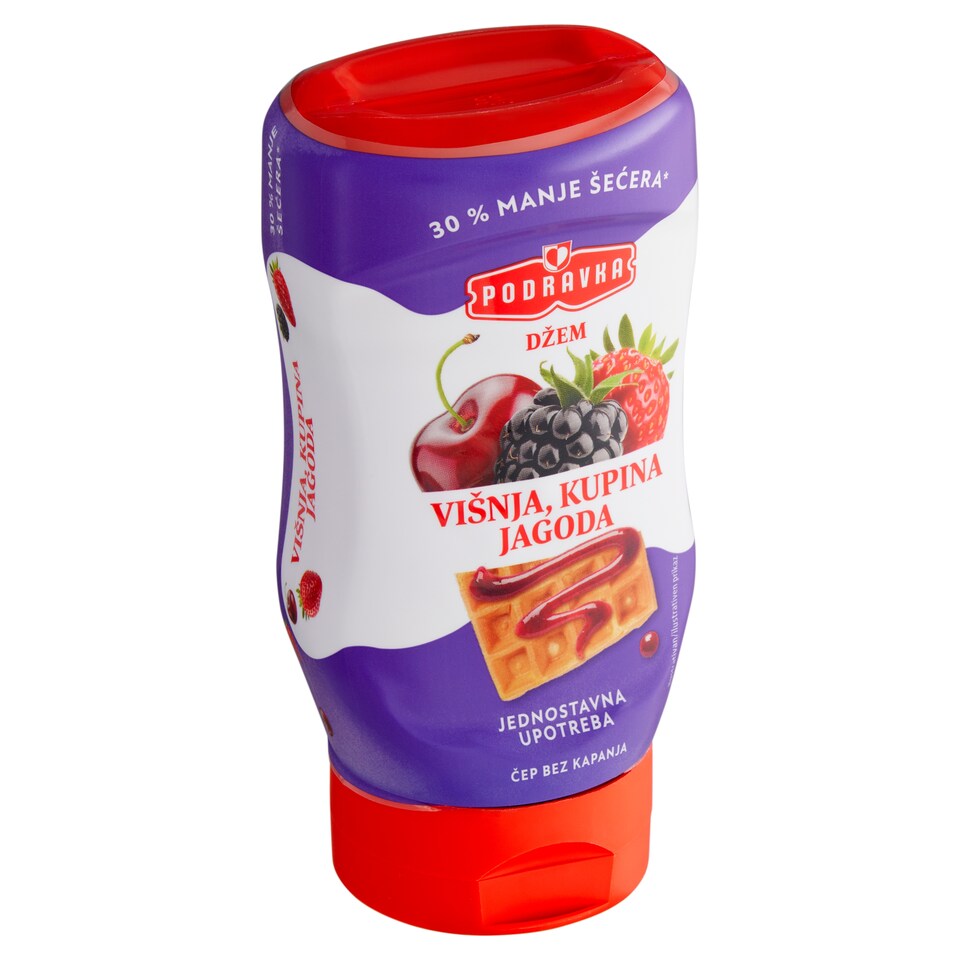 Podravka Džem višeň, ostružina, jahoda 330g